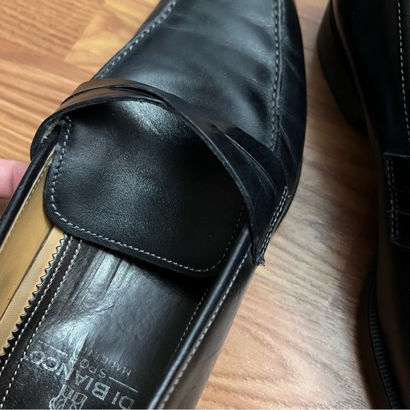 DI Bianco Mens Genuine leather Loafers Size 8 Black Dress Shoes Italian Derby main image 11